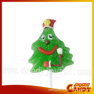 Christmas tree shaped lollipop candy